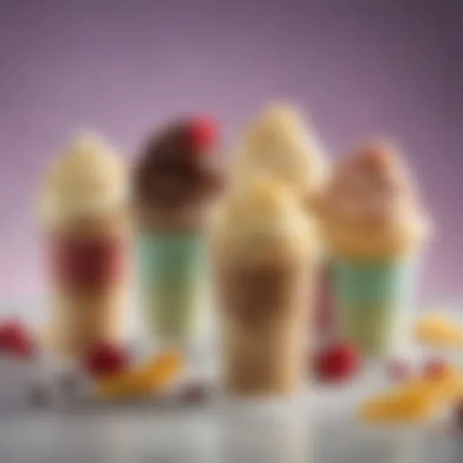 A selection of various frozen dessert flavors reflecting diversity