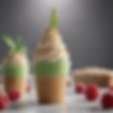 Innovative Plant-Based Frozen Treats An array of plant-based frozen desserts showcasing innovation