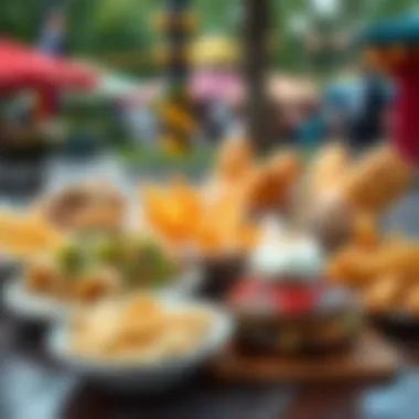 Diverse gluten-free snacks available in the park