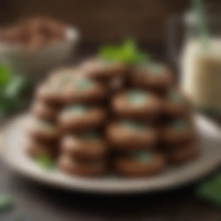 Delicious Fudge Mint Cookies on a plate