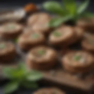 Close-up of ingredients for Fudge Mint Cookies