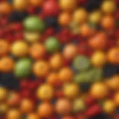 Assorted Fruits Display A vibrant array of assorted fruits showcasing their natural colors and textures.