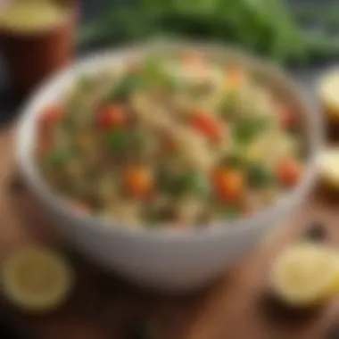 Quinoa Salad Delight A bowl of quinoa salad with herbs and lemon dressing