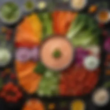 Colorful Vegetable Platter A vibrant platter of assorted fresh vegetables with dips