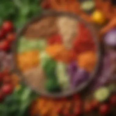 Colorful Veggie Delight A vibrant veggie meal showcasing a colorful assortment of fresh vegetables and grains.