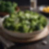 An elegant keto broccoli dish garnished with herbs