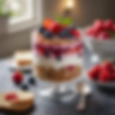 Vibrant Keto Berry Parfait A vibrant and colorful keto berry parfait
