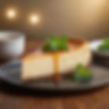 Mouthwatering Keto Cheesecake A mouthwatering keto cheesecake garnished with mint