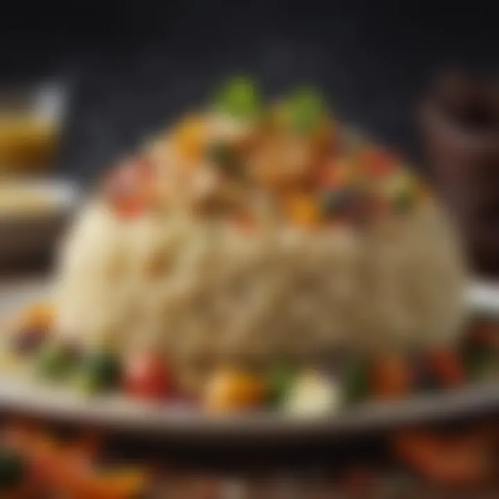 Savory cauliflower rice stir-fry with colorful vegetables
