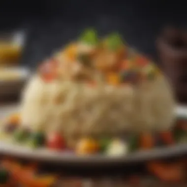 Vibrant Cauliflower Rice Creation Savory cauliflower rice stir-fry with colorful vegetables