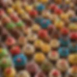 A vibrant display of various cupcakes showcasing unique flavors and designs