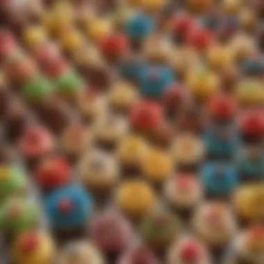Diverse Cupcake Flavors at Kroger A vibrant display of various cupcakes showcasing unique flavors and designs
