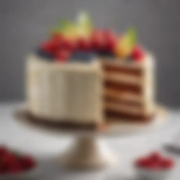 Elegant layered cake decorated for a special occasion
