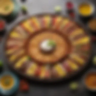 A Colorful Representation of La Bandeja Paisa A vibrant platter featuring La Bandeja Paisa with its colorful ingredients.