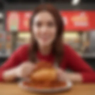 Customer Experience with Wendy's Large Chilli A customer enjoying Wendy's large chilli in a fast-food setting