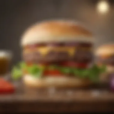 Delicious Low Carb Hamburger Plated A delicious low carb hamburger plated with fresh ingredients