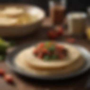 Commercial Low-Carb Tortilla Options Commercial low-carb tortilla products arranged attractively