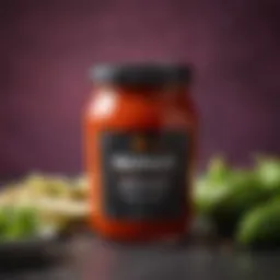 A vibrant mamba sauce in a decorative jar