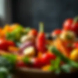 Colorful array of fresh vegetables for a nutritious meal