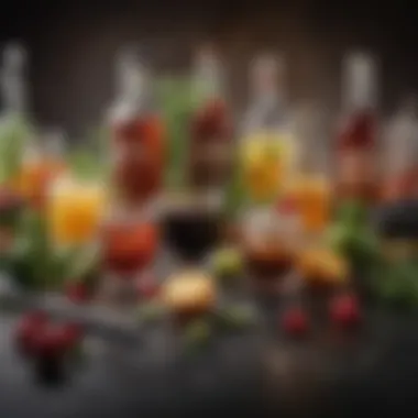 Fresh Ingredients for Cocktails An array of fresh ingredients used for crafting non-alcoholic cocktails