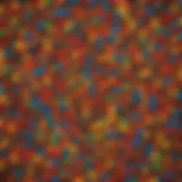 A vibrant display of the original M and M colors representing their evolution