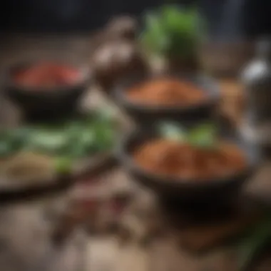 Traditional Thai Herbs and Spices Traditional Thai herbs and spices used in barbeque preparation