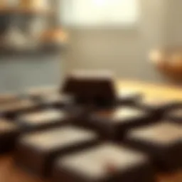 Premium dark chocolate blocks ready for melting