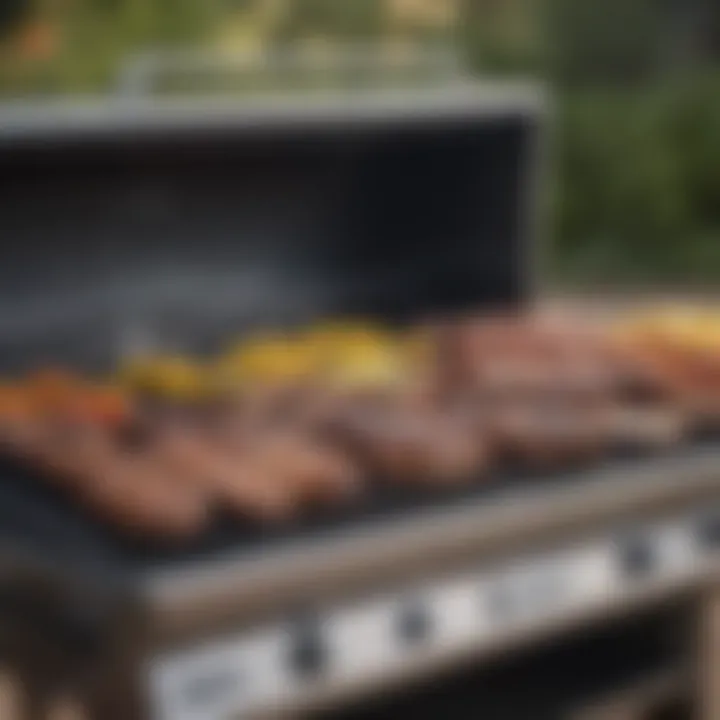Diverse types of radiant BBQ grills showcased outdoors