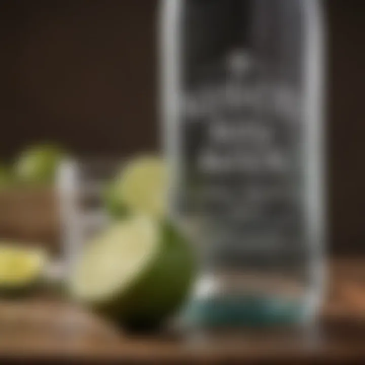 Close-up of the natural ingredients used in Ranch Water including lime and tequila