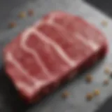 Close-up of marbled wagyu steak showcasing its rich texture
