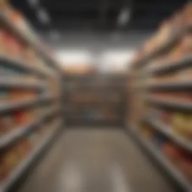Optimized Grocery Layout An organized grocery store aisle showcasing products