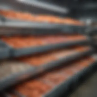 An organized seafood storage setup emphasizing freshness