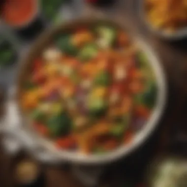 Colorful Vegetable Stir-Fry A vibrant vegetable stir-fry showcasing an array of colorful vegetables.