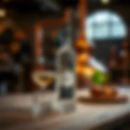 Artisanal gin distillery showcasing traditional copper stills