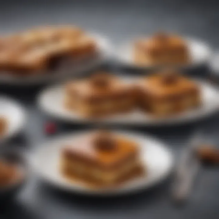 A beautifully arranged plate of desserts made with sugar-free molasses