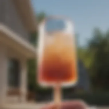 Close-up of a sugar-free Pedialyte popsicle melting in the sun