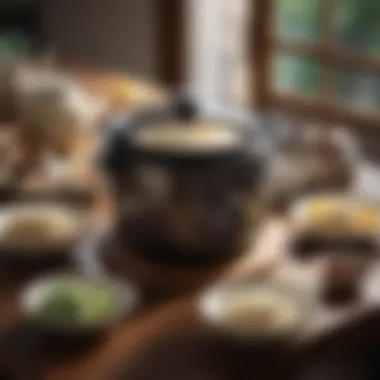 Cultural Significance: Rice Cookers in Japanese Dining Traditional Japanese table set with rice cooker and cultural elements