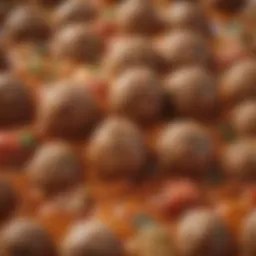 A close-up view of Tempo Meatball Mix showcasing its texture and ingredients