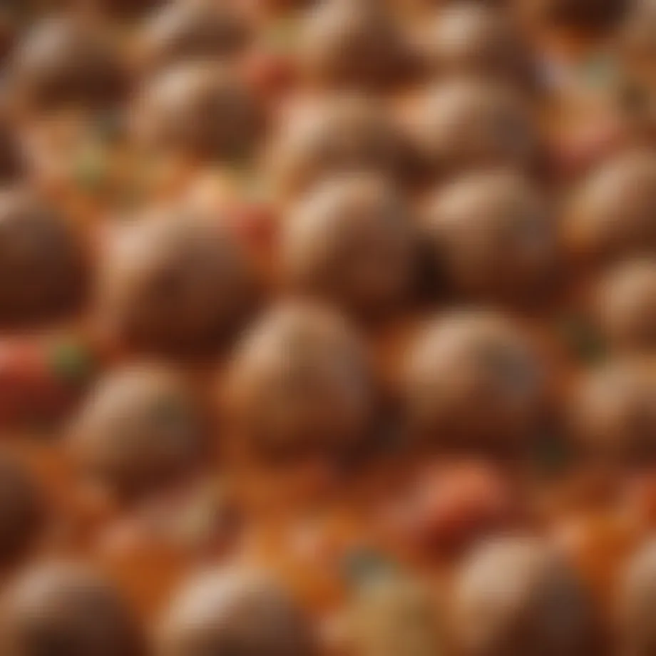 A close-up view of Tempo Meatball Mix showcasing its texture and ingredients