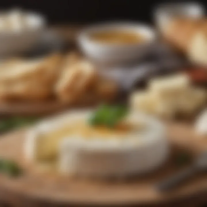 A culinary dish featuring homemade brie cheese