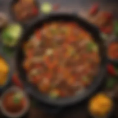 Sizzling Beef Fajitas Sizzling beef fajitas on a skillet