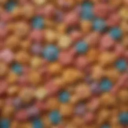 A dazzling array of colorful Krispies treats arranged artistically
