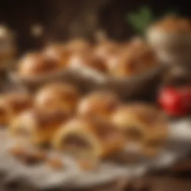 Cultural Significance of Polish Nut Rolls A festive setting featuring Polish nut rolls served alongside traditional decorations, capturing the cultural significance of the pastry.