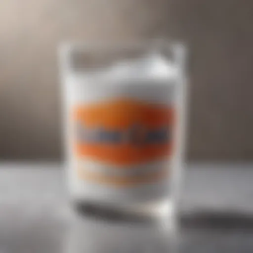 A glass of water with dissolved baking soda