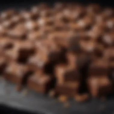 Luxurious Chocolate Toffee Luxurious chocolate toffee pieces arranged elegantly