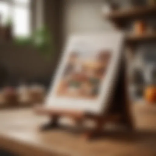 Elegant wooden cookbook stand showcasing craftsmanship