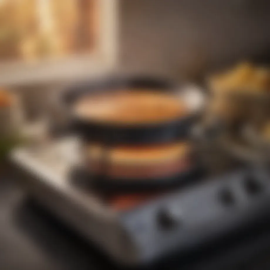 Sleek electric coil stove with modern design