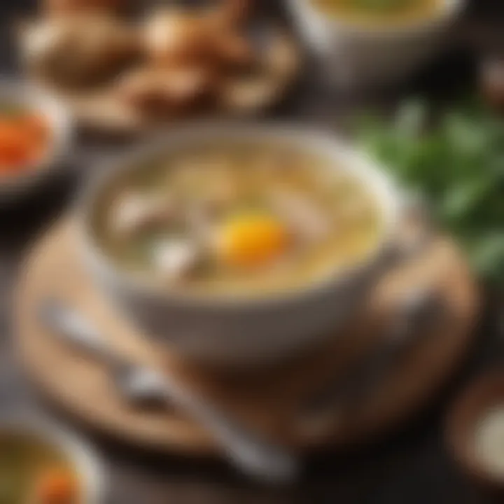 Nutritional benefits of organic chicken broth infographic