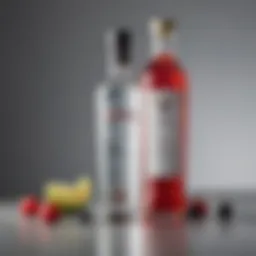 Elegant vodka bottle against a minimalist background