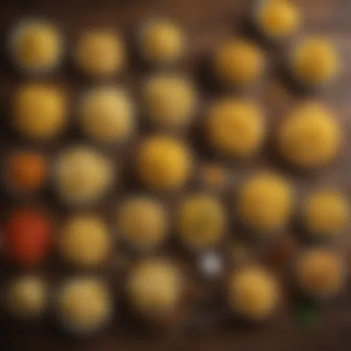 A variety of gluten-free pasta types arranged on a wooden table